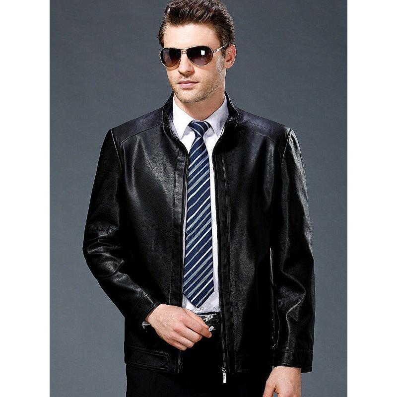 Men’s Genuine Leather Fleece-Lined Winter Jacket