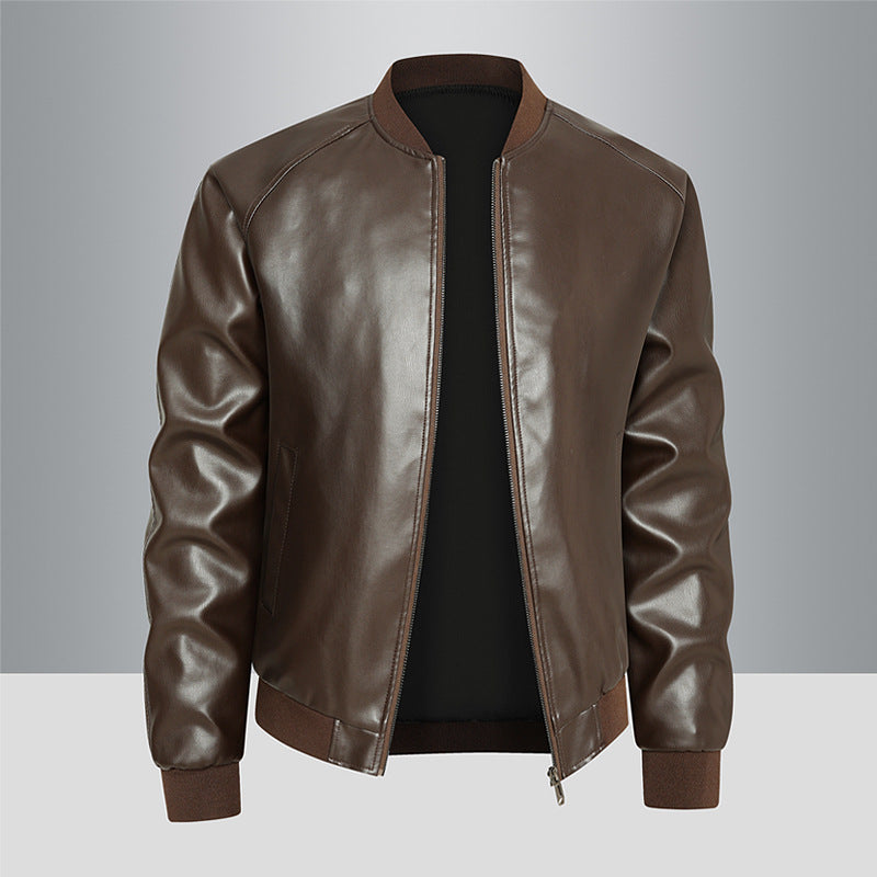 Men’s Motorcycle Leather Jacket – 2025 Casual Youth