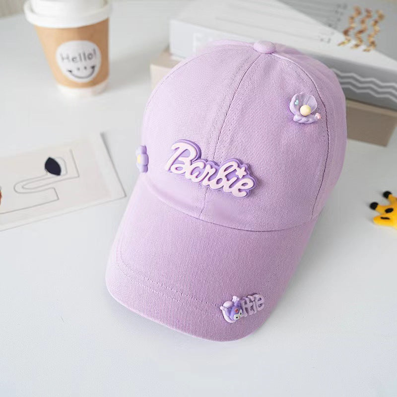 Kids Cartoon Embroidered Baseball Cap Curved Brim Sunshade Hat