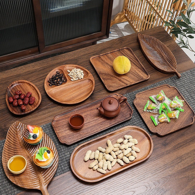 Solid Wood Acacia Tray for Dessert & Fruits