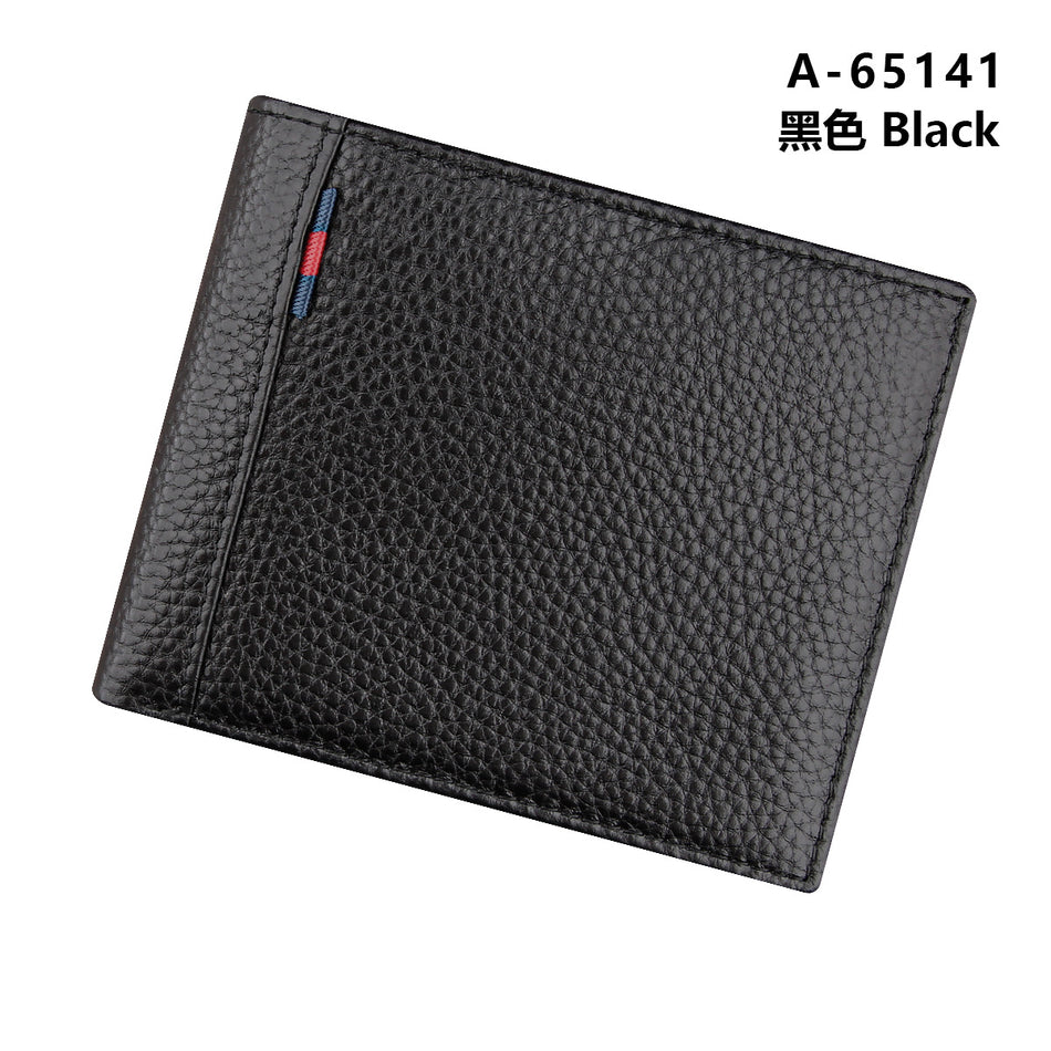 New Men's Top Layer Cowhide Wallet – Credit Card & Cash Holder