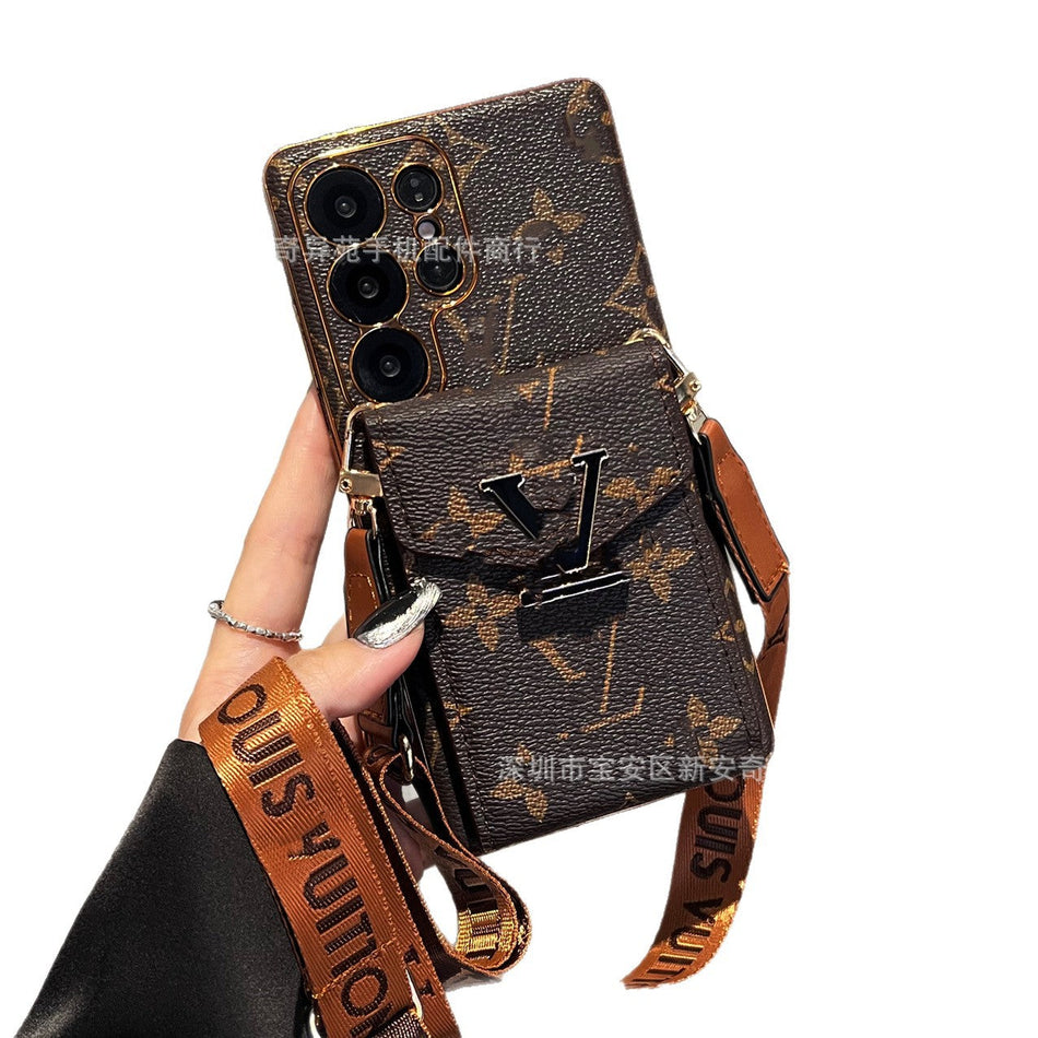 STOCK-Premium Leather Crossbody Samsung Case
