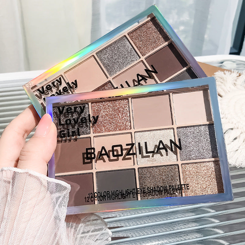BAOZILAN 12-Color Milk Tea Eyeshadow Palette
