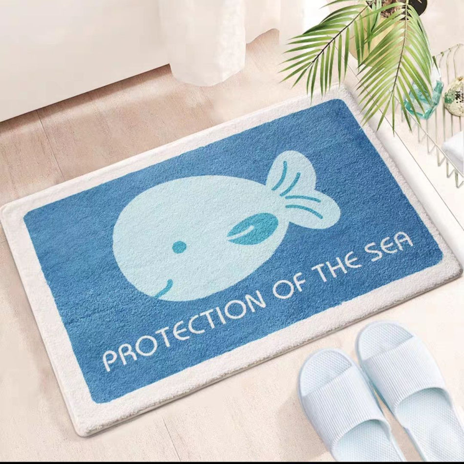 New Cartoon Bathroom Floor Mat – Thickened Cashmere Absorbent