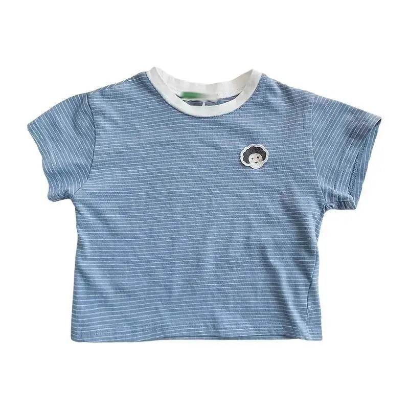 INSTOCK-Japanese Cotton Hemp Kids’ Striped Tee
