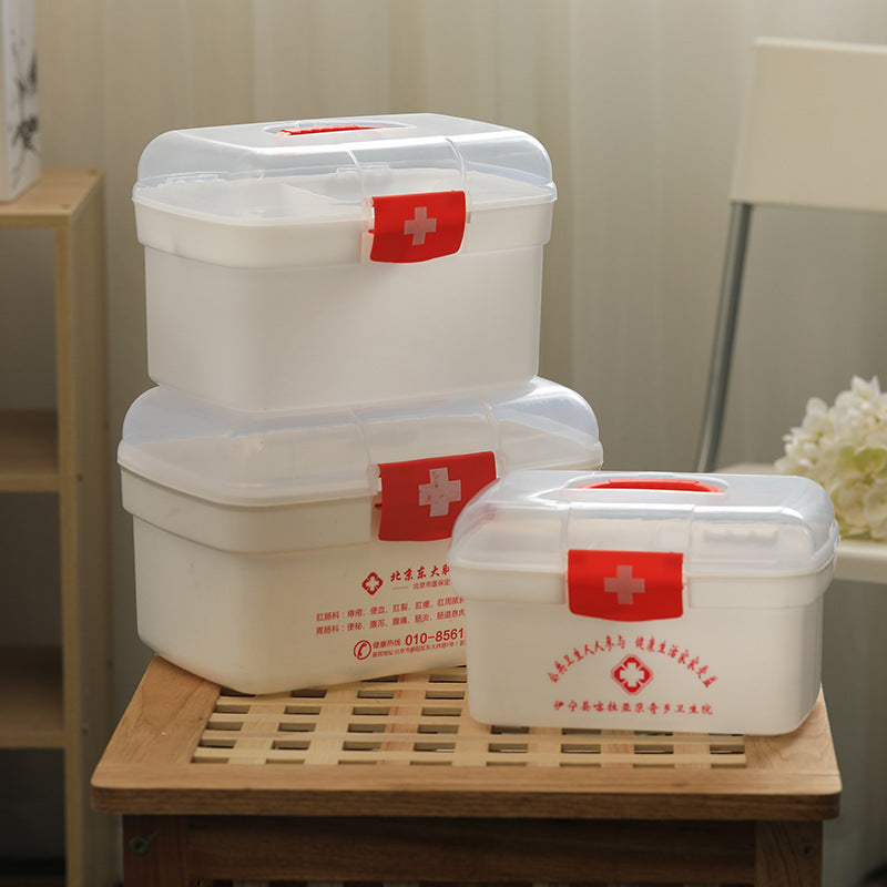 Transparent Multi-Layer Household Medicine Box