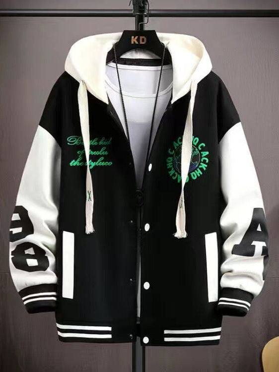 Boys’ Spring-Autumn Baseball Jacket – Teen & Junior Style