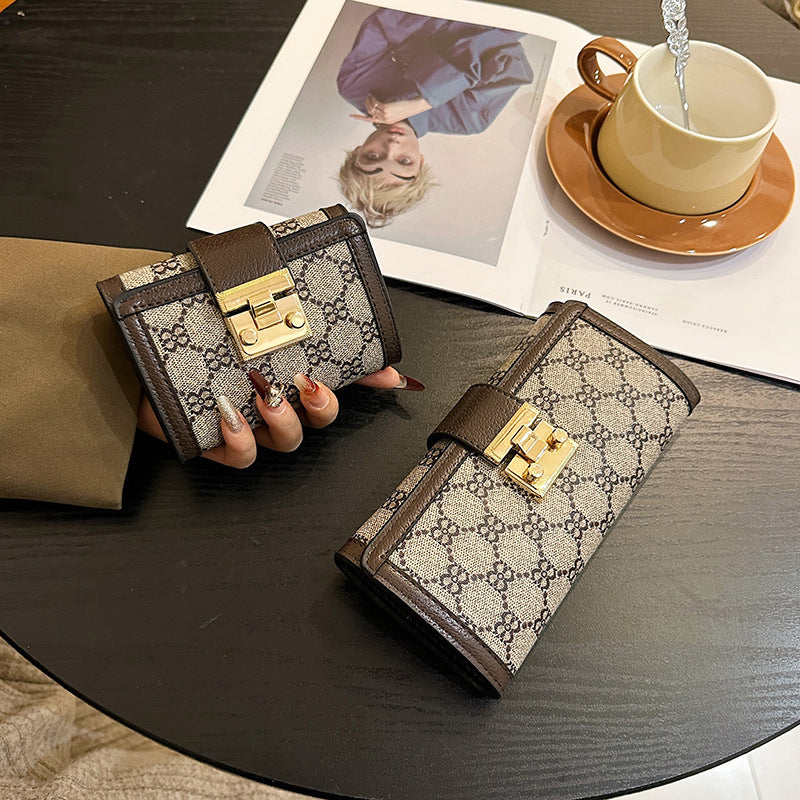 High-End Women's Tri-Fold Wallet