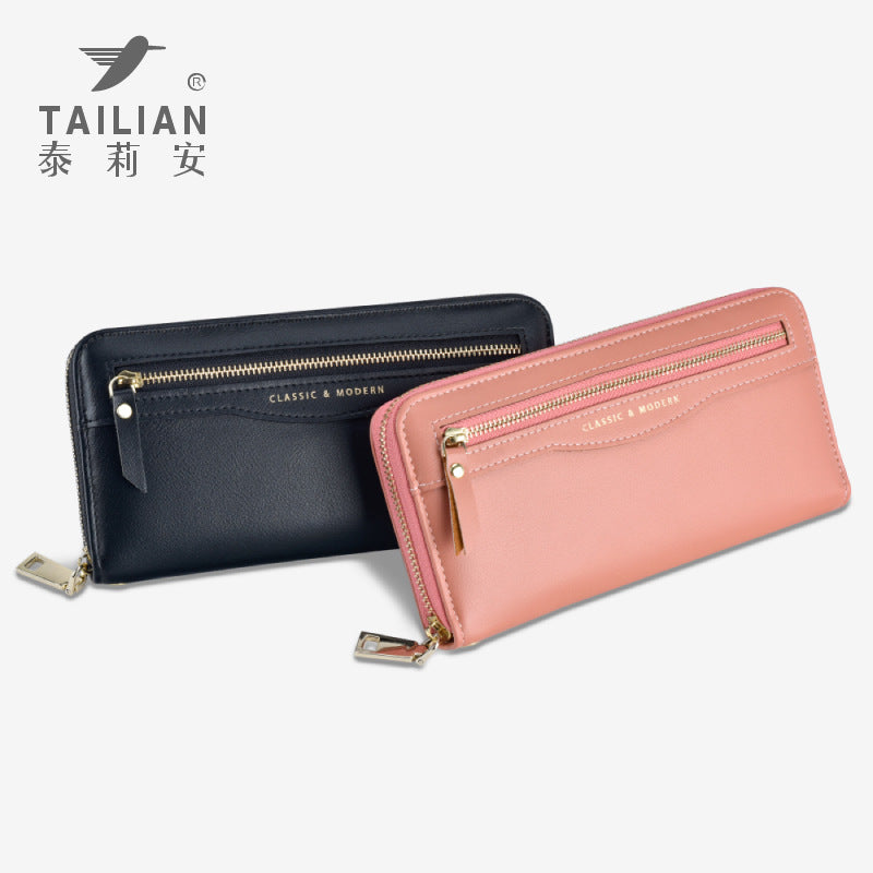Tailian Womens Zipper Wallet Clutch Long Card Slot Purse