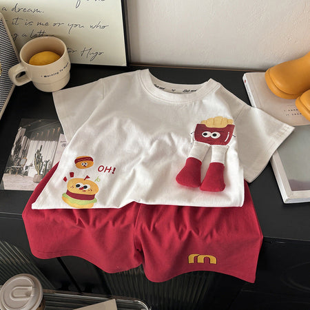Kids Cotton Doll Print Shorts Set Summer Outfit – Summer Kids Fashion Nepal | Tudoholic