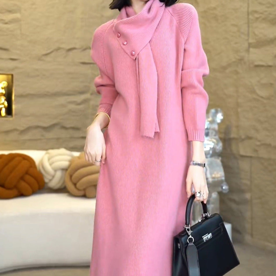 Loose Pullover Sweater Dress