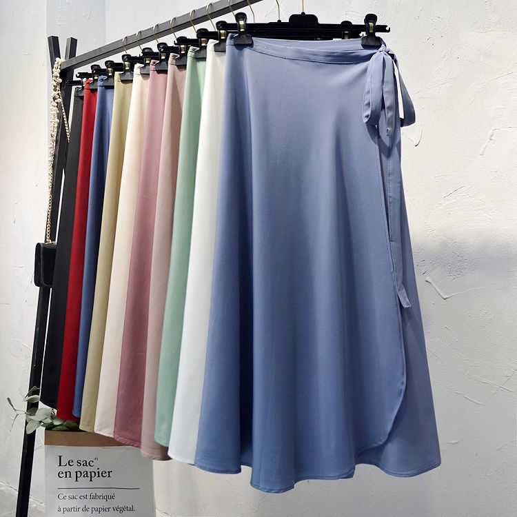 High-Waist Strap Wrap Skirt