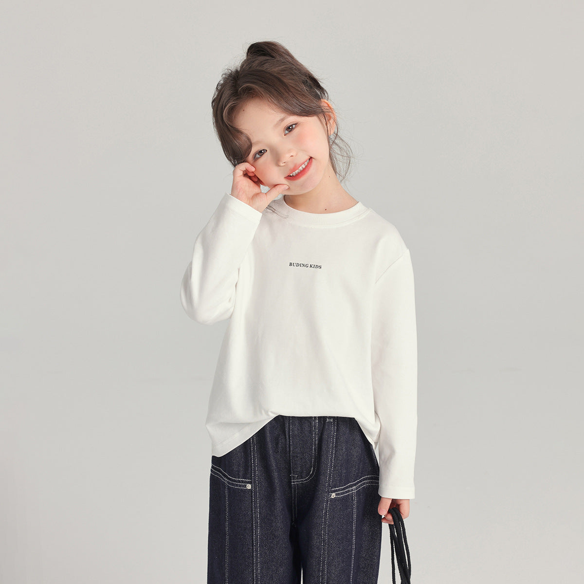 Momo's Home Girls’ Cotton Letter Print Long-Sleeve Tee – Kids Fashion Nepal | Tudoholic