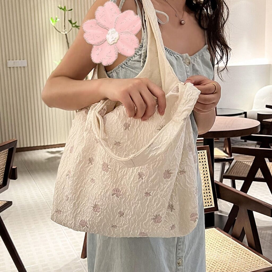 Large Canvas Underarm Bag – Student & Work Shoulder Tote