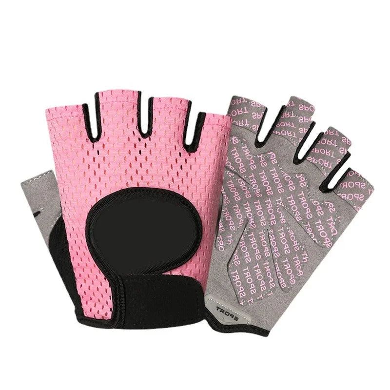 Breathable Mesh Gym Gloves – Half Finger, Lightweight