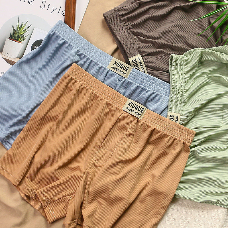 Pack of 4 (Men's Ice Silk Arloy Boxer Shorts | Cool, Loose &