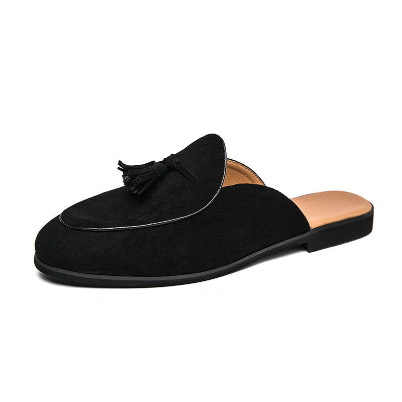 Women's Leather Slip-On Loafers with Tassel Detail
