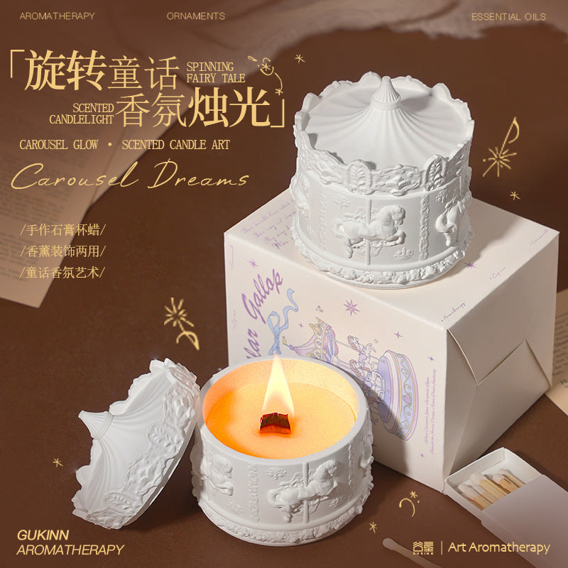 Carousel Scented Candle for Romantic Aromatherapy Decor