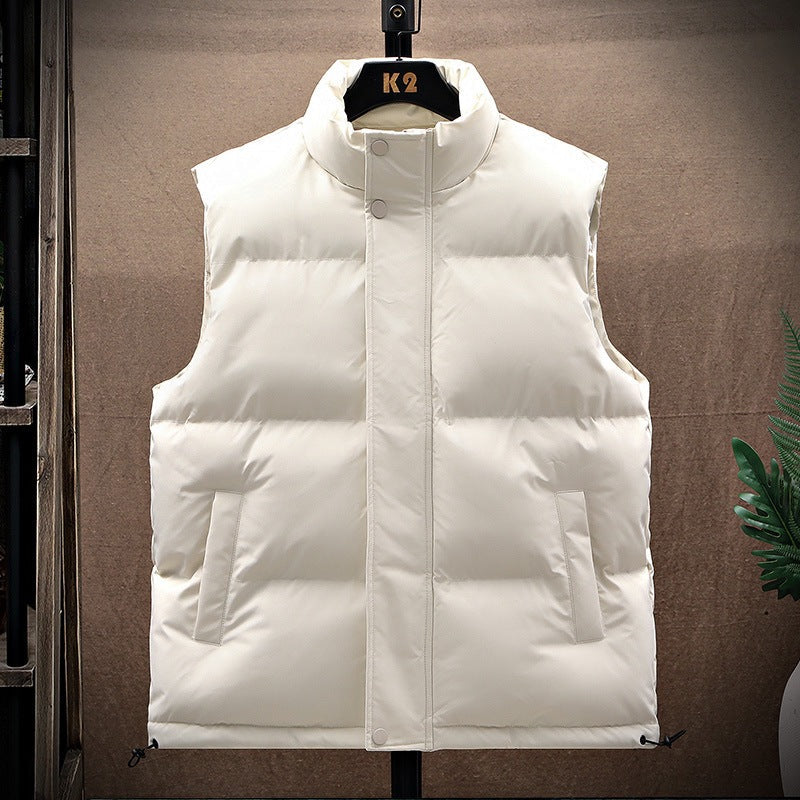 Men’s Down Cotton Vest Warm Thickened Plus Size Waistcoat