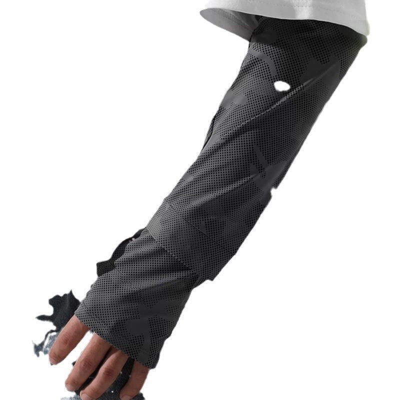 Men’s Camouflage Ice Silk Sun Sleeves Outdoor Sports