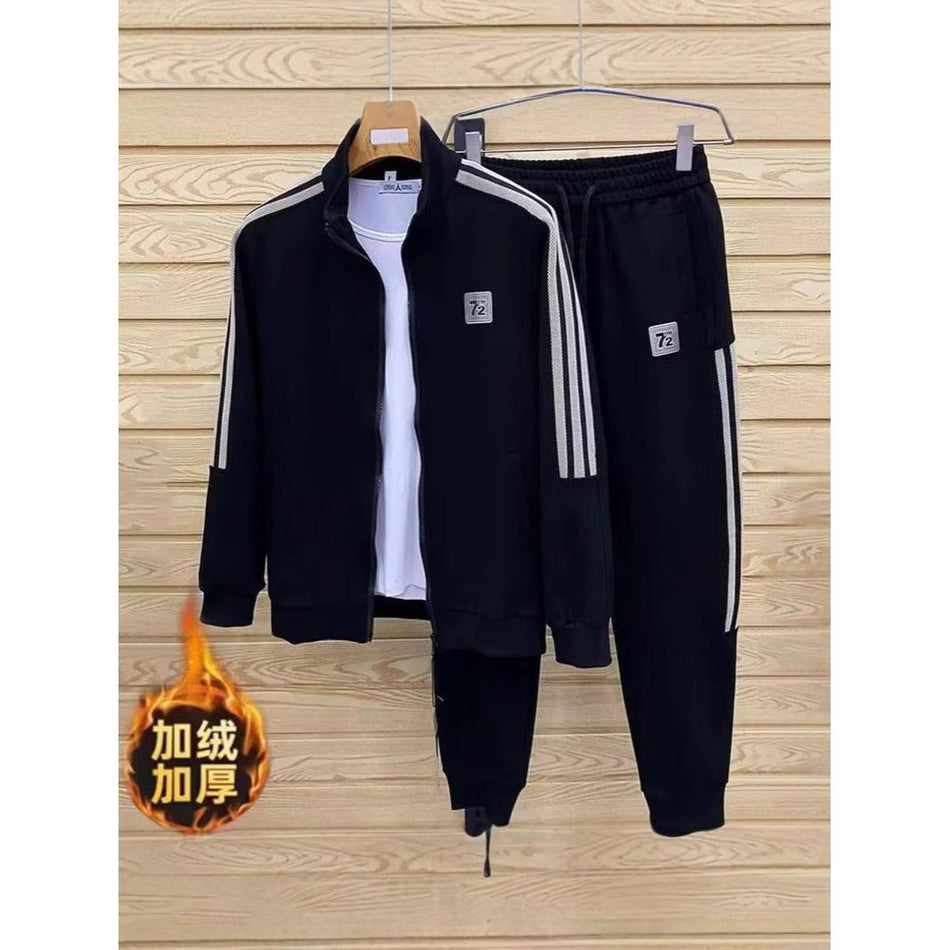 Men’s Autumn-Winter Sportswear – Trendy Two-Piece Sweatshirt Set