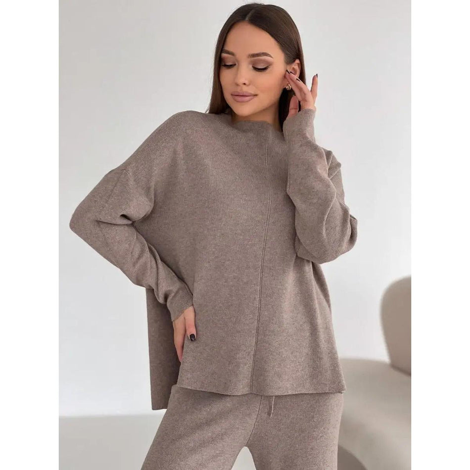 Women’s Russian-Style Loose Sweater & Trousers Set