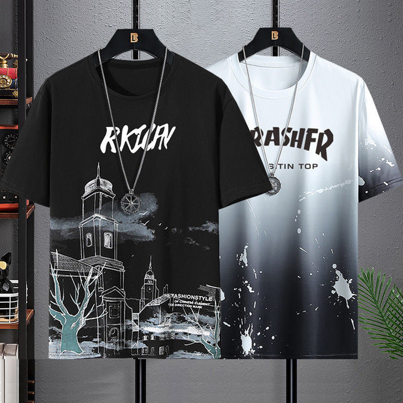 Men’s Quick-Dry Ice Silk T-Shirt – Loose & Cool Fit