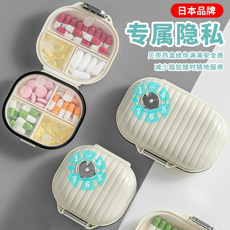 Portable 7-Day Pill Box – Large Capacity, Sealed Storage