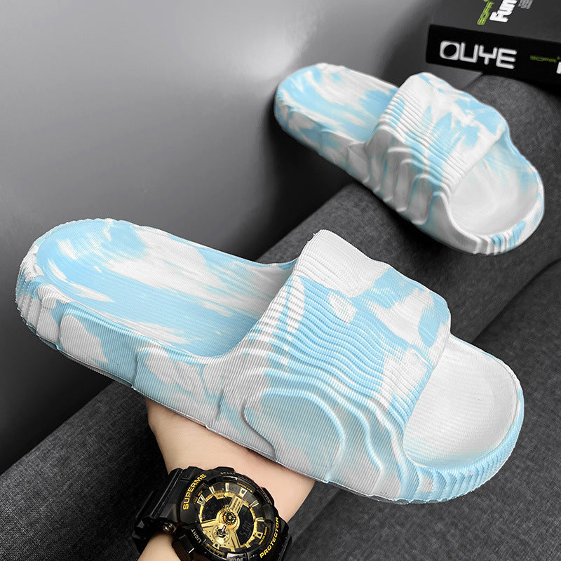 STOCK-Men’s Plus Size Camouflage Coconut Slippers | Thick Sole