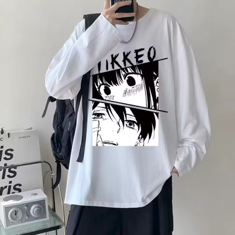 Hong Kong Style Long Sleeve T-Shirt – Loose Fit Look