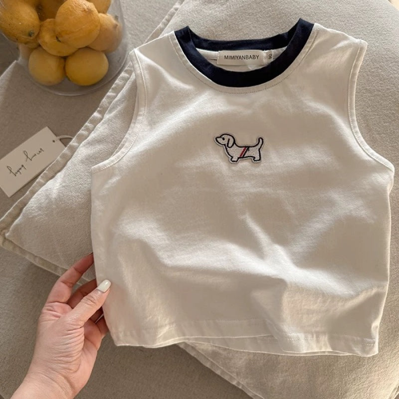 STOCK-Boys’ Korean Cartoon Sleeveless Vest