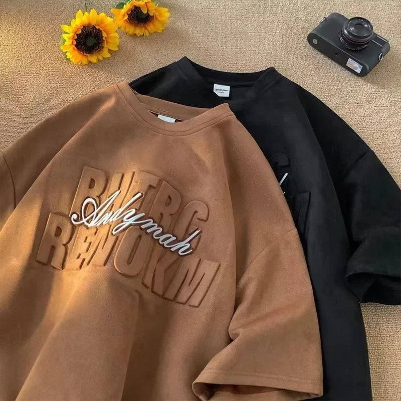 Retro Heavy Suede T-Shirt – Summer Streetwear Vibe