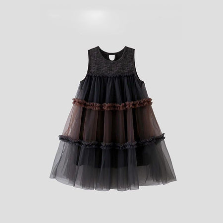 Girls Black Gauze Princess Dress Summer Fashion – Summer Kids Fashion Nepal | Tudoholic