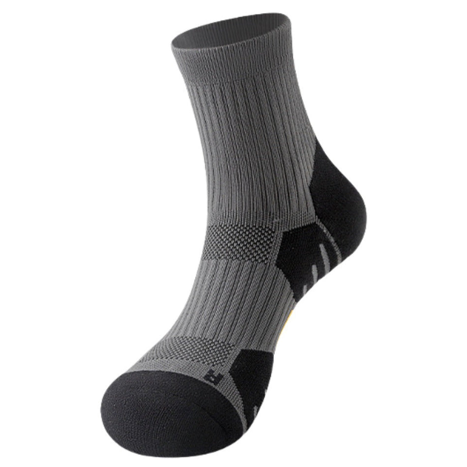 Men's Cushioned Mid-Calf Sports Socks for Running & Basketball