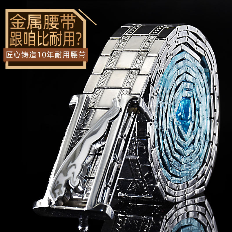 Stainless Steel Korean Style Men’s Metal Belt