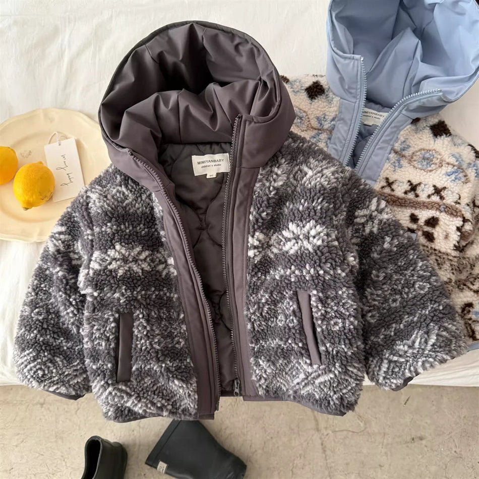 Children’s Hooded Thickened Cotton Winter Jacket