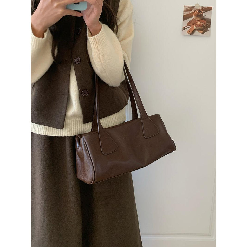Retro Korean Ins Armpit Baguette Shoulder Bag Women Style X!