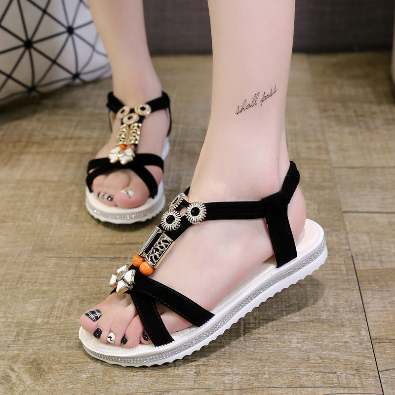 2025 Summer Platform Roman Slip-On Sandals for Women