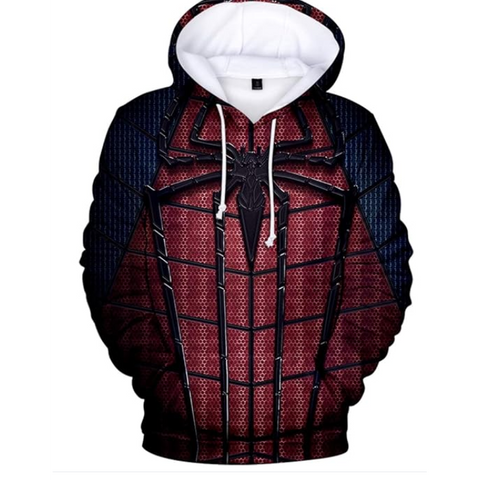 INSTOCK-Spiderman 3D Printed Cool Long Sleeve Loose Hoodies