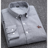 INSTOCK- 100% pure cotton long-sleeved Oxford shirt.