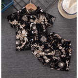 INSTOCK-children's clothing boys short-sleeved shirt floral set