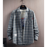 INSTOCK- Men's Casual Loose Plaid Shirt