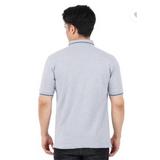 INSTOCK-Men's Solid Polo Neck Cotton Blend T-Shirt