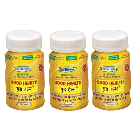 Good Health Dr. Biswas Safe Ayurvedic Capsules For Overall Health Pack of 3 (50X3)