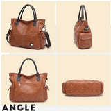 High Capacity PU Leather Shoulder Bags