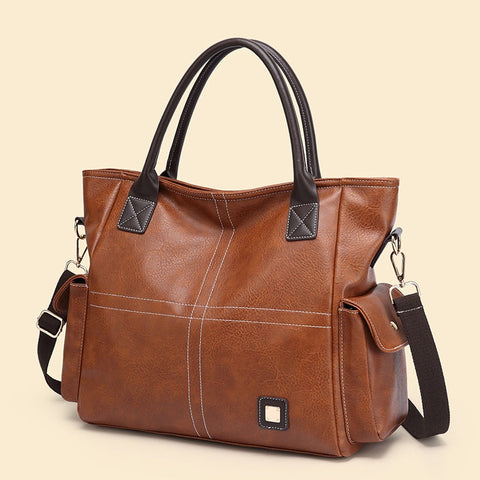 High Capacity PU Leather Shoulder Bags