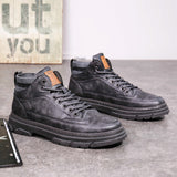 Trendy All-match High-top PU Leather Locomotive Boot