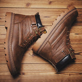 Premium Quality Handmade High-Top Motorcycle Boots