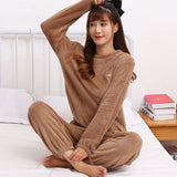 Soft & Warm Flannel Casual Pajama Sets For